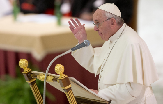 Ferenc pápa ünnepi beszédet mond