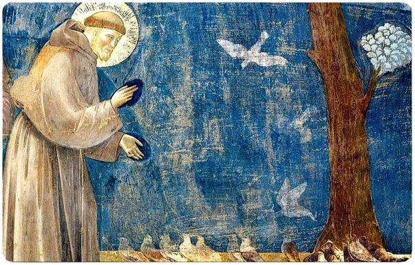 Szent Ferenc a madaraknak prédikál